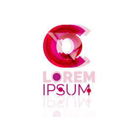 Obraz premium Logo, abstract geometric business icon