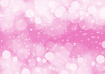 Abstract Bokeh Lights on Pink Background