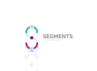 Vector outline minimal abstract geometric logo