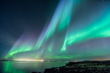 Iceland Aurora Borealis1 - obrazy, fototapety, plakaty