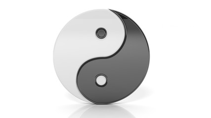 Yin and Yang symbol isolated on white background