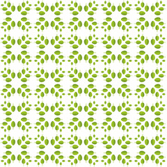 geometric seamless pattern of green  leaves