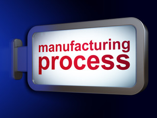 Manufacuring concept: Manufacturing Process on billboard background