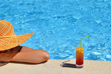 Real female beauty enjoying her summer vacation