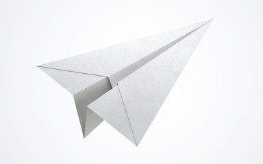 Paper airplane flying