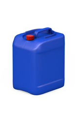 Blue plastic jerry can