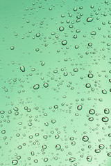 Water drops on glass background