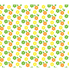 Seamless bright summer pattern with flowers isolated on white ba