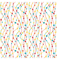 Fototapeta premium Seamless bright fun vertical wave abstract pattern