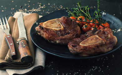 Osso buco roasted with thyme