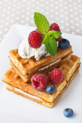 waffles with berries