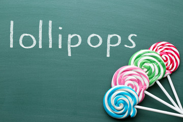 colorful swirl lollipop