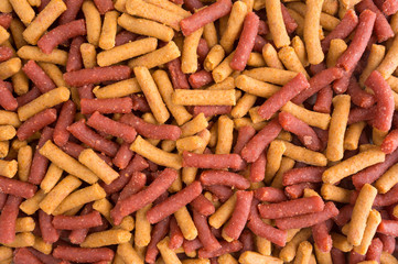 Close view of generic moist dog food