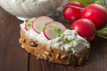 Brotzeit mit Kräuterquark 3