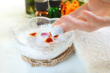 aromatherapy treatment with cream