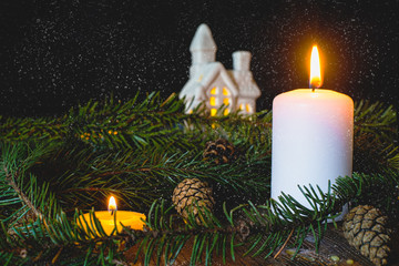 Christmas decoration with candles