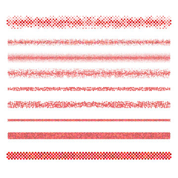 Graphic design elements - red page divider lines
