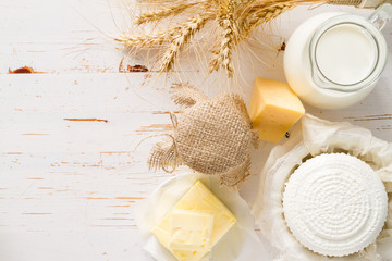Selection of dairy products