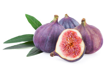 Fig Fruit over White Isolated