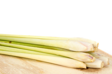 Fresh Lemongrass isolated on white background