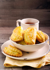 Biscuits filled with cheese