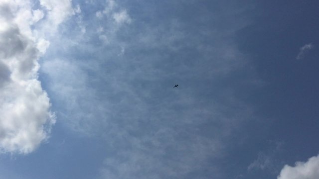 jet military plane Su-24 flies overhead close. 