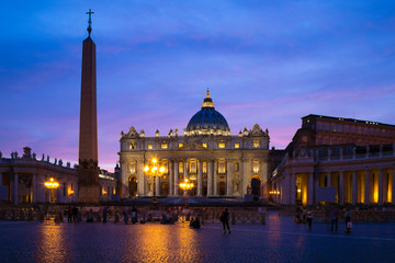 Vatican blue hour