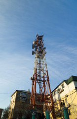 Fototapeta na wymiar High communication tower