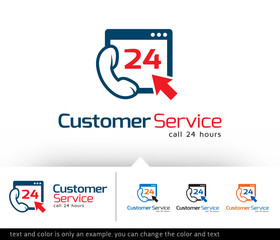 Obraz premium Customer Service Logo Template Vector Design 