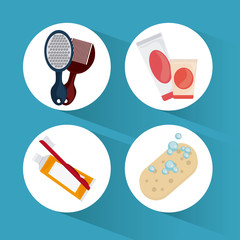 Bathroom icons design 