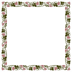 Retro beautiful flower frame