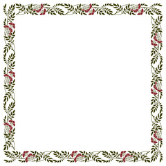 Retro beautiful flower frame