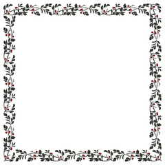 Retro beautiful flower frame