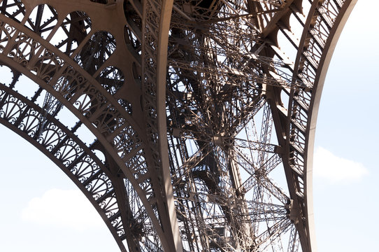 Particular perspective of the Eiffel Tower. Paris