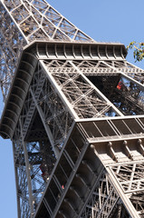 Particular perspective of the Eiffel Tower. Paris