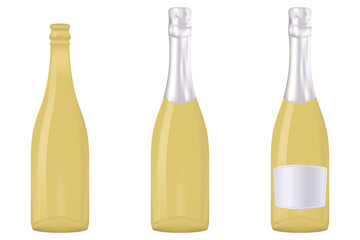 Champagne bottle.