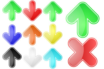Arrows. Colored set. 