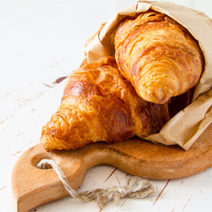 Croissants in paper bag