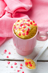  mug cake prepared in microwave
