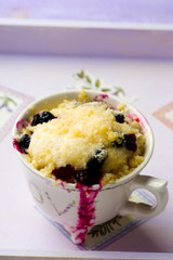  mug cake prepared in microwave