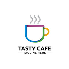 Modern asty Cafe Coffee logo icon