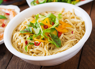 Delicate noodles cooked in a miso broth