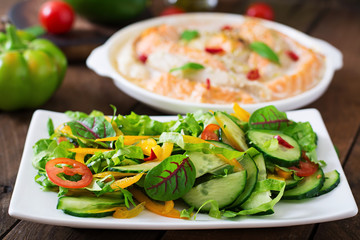 Fresh vegetables and herbs