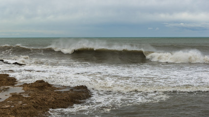 Fototapeta premium Storm on the Mediterranean Sea. Spain. 