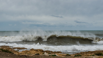 Obraz premium Storm on the Mediterranean Sea. Spain. 