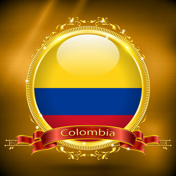 Flag of Columbia in GOLD