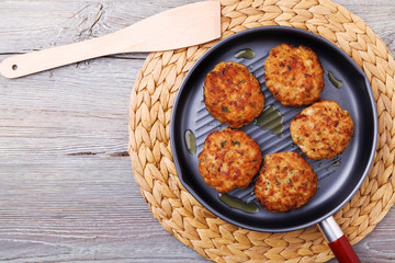 Fresh, homemade meatballs, served with tomato salad and new pota
