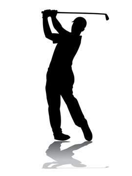 golfer, vector illustration