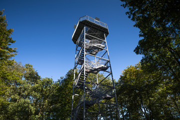 viewing tower in the forest