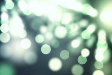 Obraz premium Light circles on green background